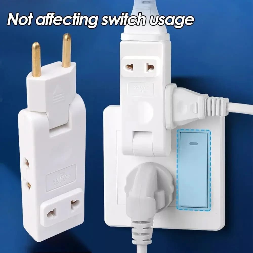 Protable 4 in 1 EU Electrical Socket 180 Degree Rotation Wall Outlet Power Converter Extension Safe Plug Adapter