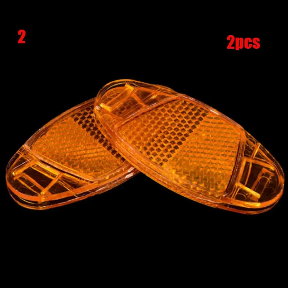 2 Pezzi Luci Lampeggianti in Plastica per Bicicletta, Accessori Riflettenti, Luce di Sicurezza, Riflettore per Raggi e Cerchioni