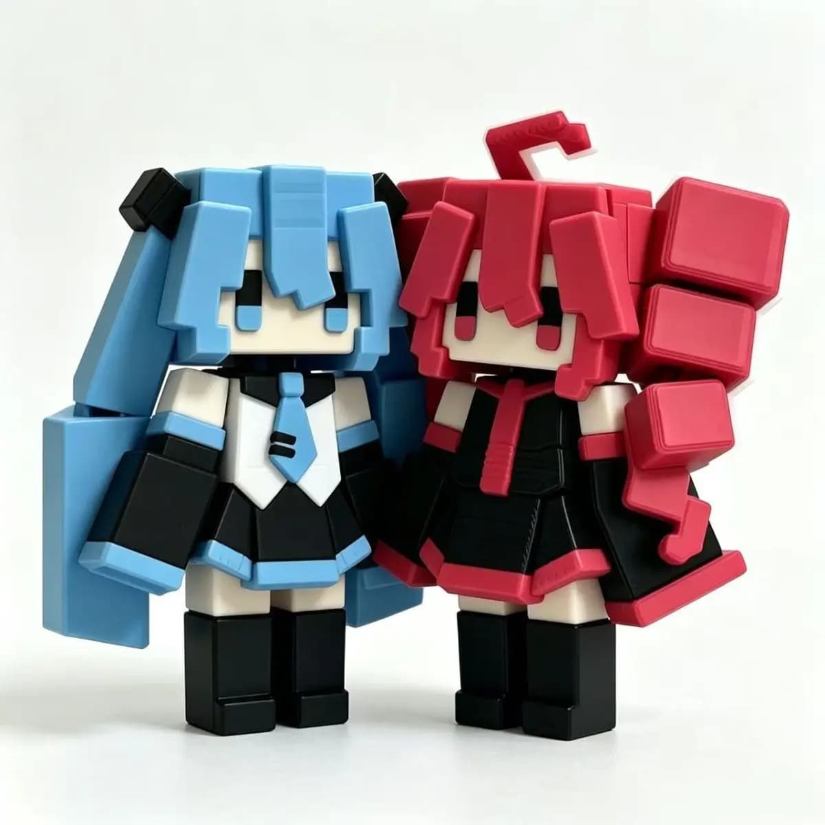 Hatsune Miku cube pendant bag charm keychain, cute cartoon fun figure for decorating student backpacks, a gift for friends