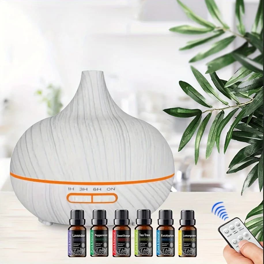 Per la casa 550ml 7 colori LED casa per la casa macchina per fragranze spruzzatore di olio essenziale purificatore d'aria telecomandato ad ultrasuoni con 6