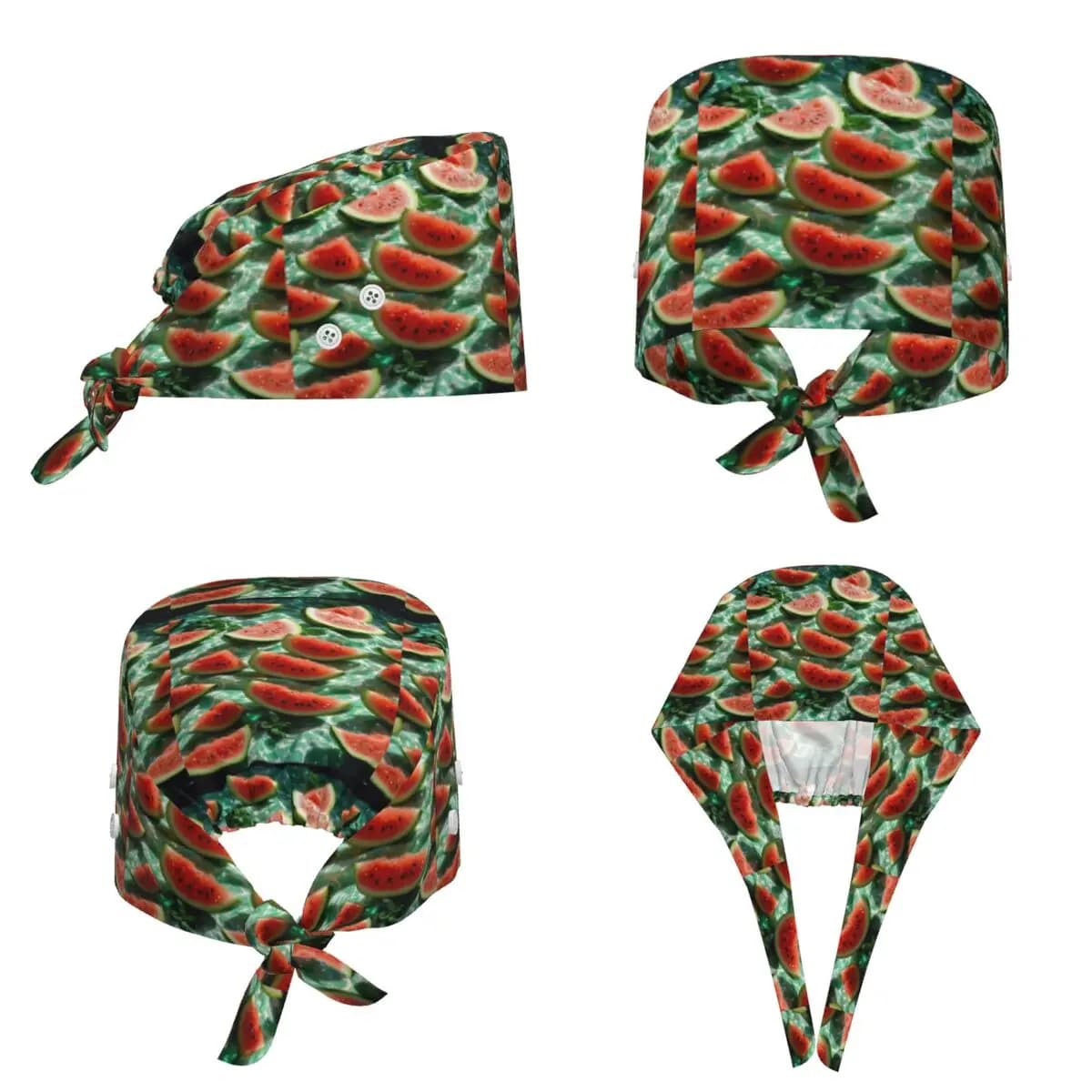 Watermelon Slices Scrub Hat Doctor Working Surgical Cap Unisex Adjustable Nursing Caps for Dentist