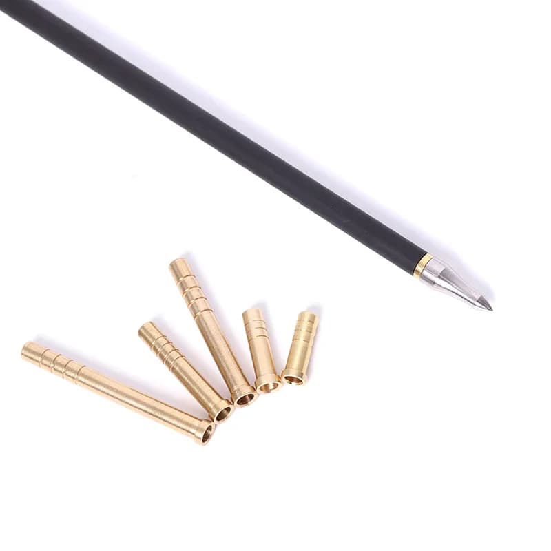 Inserto in rame per tiro con l'arco Linkboy, ID 6,2 mm, 37G, 100 g, 150 g, 200 g, 250 g, 300 g, 350 g, albero per frecce in carbonio, 12 pezzi
