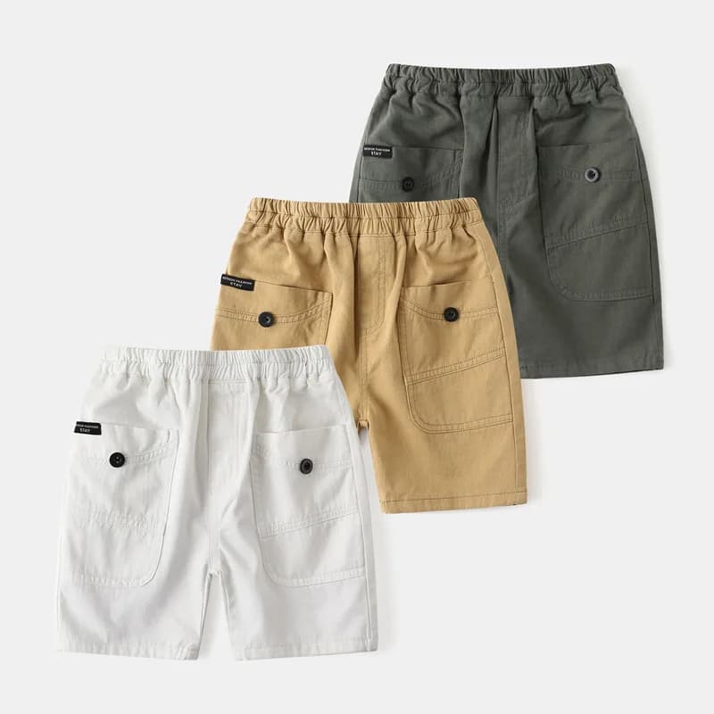 Cargo Shorts Boys 2 to 8 Years 2025 Boutique Cotton Toddler Boy Short Pants Korean Brown Black Army Beach Shorts Fashion Clothes