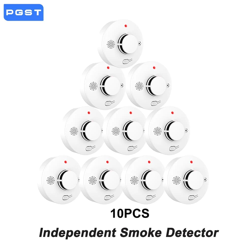 Rilevatore di Fumo a Batteria con Sirena Potente da 85dB, per Camera da Letto e Cucina, Facile Installazione a Soffitto, Conforme EN14604