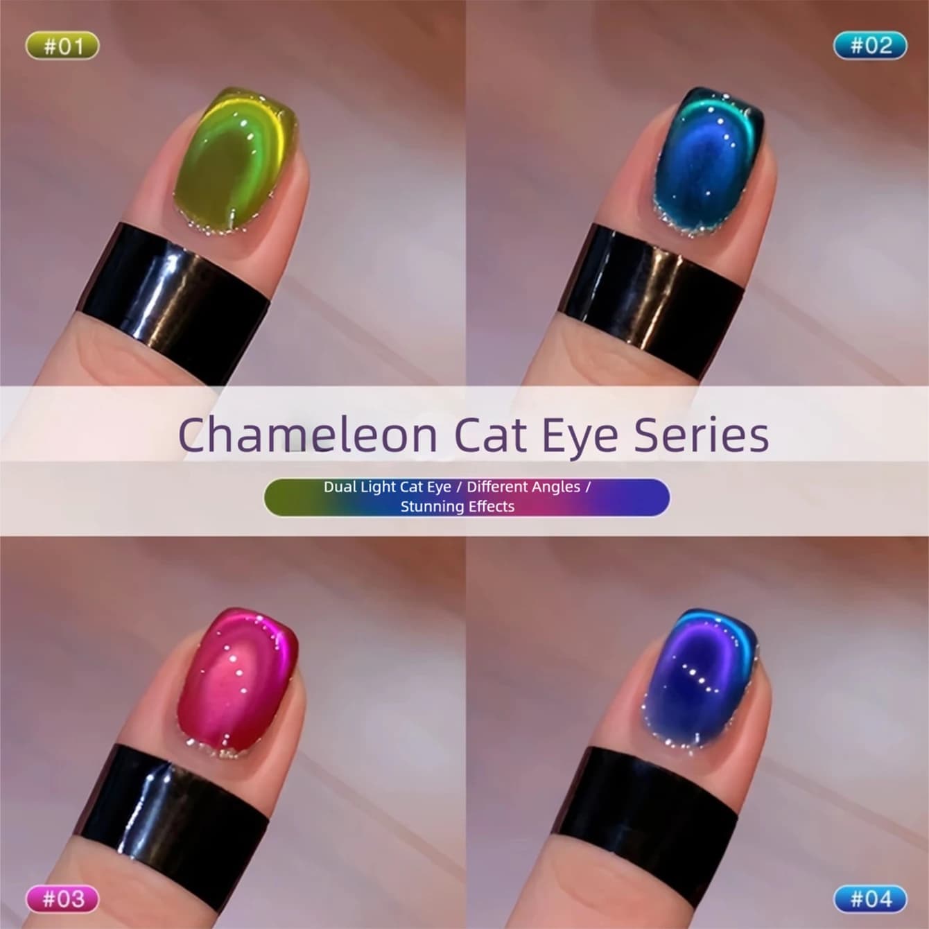 MIANEL Chameleon Cat Eye Gel Nail Polish 2026 Self-Leveling Dual Flash Sparkle High-Intensity Shine Soak Off UV Gel Salon