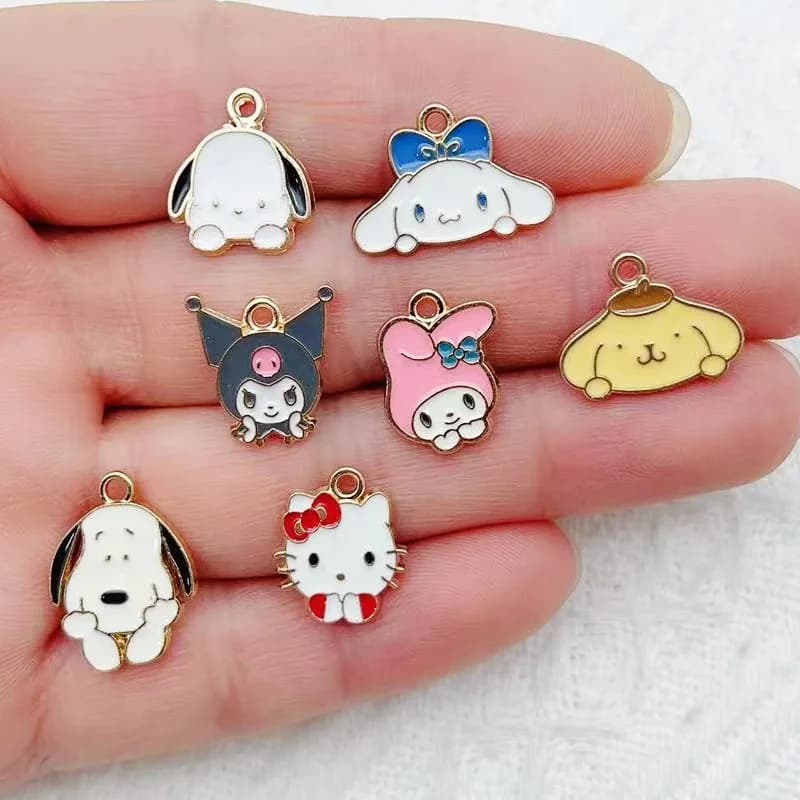 10/14 Pezzi Accessori per Gioielli Fai-da-Te con Piccoli Animali Cartoon, Ciondoli in Lega per Orecchini