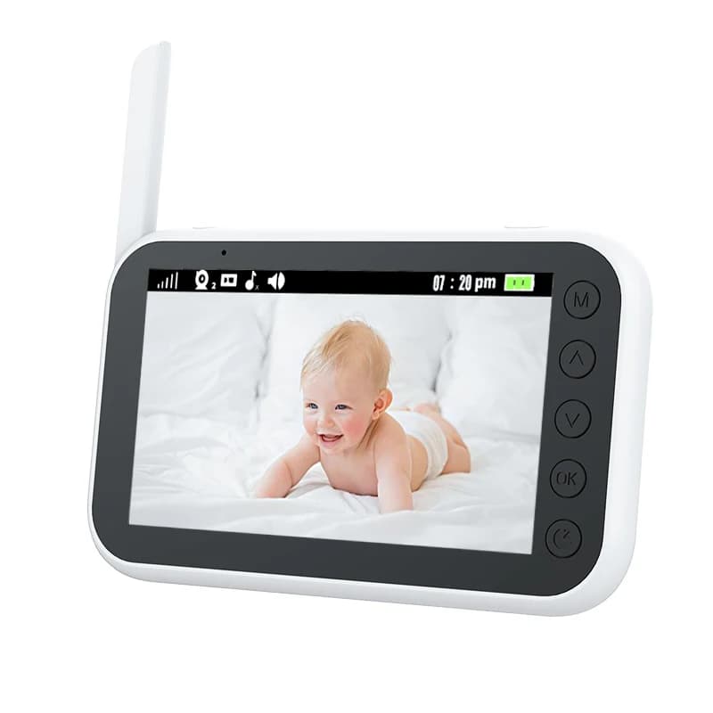 4.3Inch Screen Temperature Monitoring Intercom Baby Monitor Wireless PTZ Night Vision Feeding Remind BabySitter Baby Camera