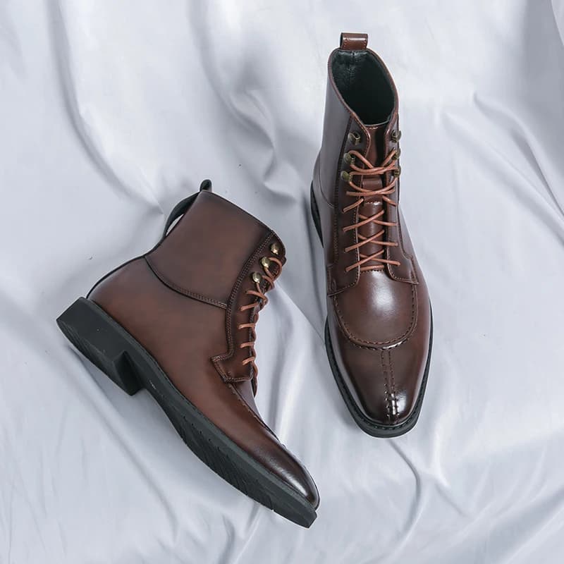 Nuovi Stivaletti Chelsea da Uomo 2026, Marrone e Nero, Design Britannico, Scarpe Casual Trendy Stile Punk Rock