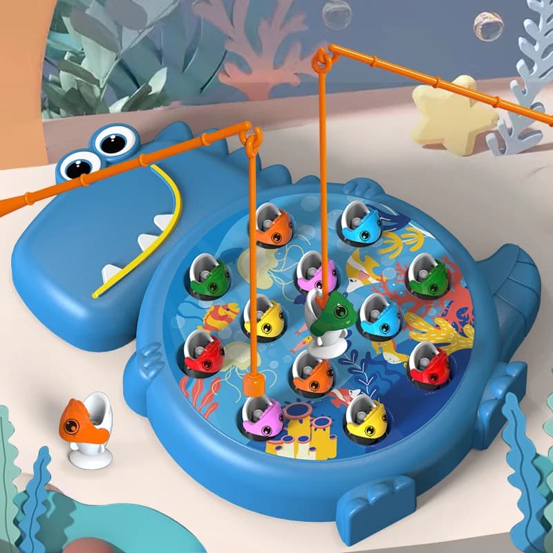 Giocattoli da pesca magnetici per bambini, giocattoli educativi, regali per il primo compleanno dei bambini, sviluppo dell'intelligenza dei ragazzi e delle ragazze genitore-