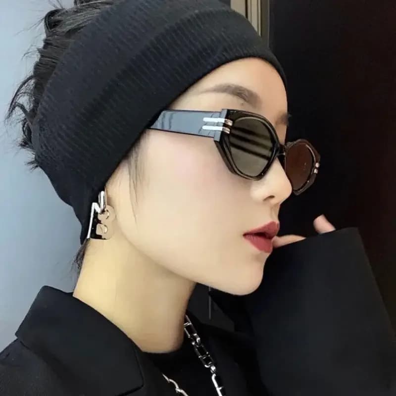Polygon Samll Frame Sunglasses Men Women Brand Glasses Designer Fashion Male Female Shades 200000297