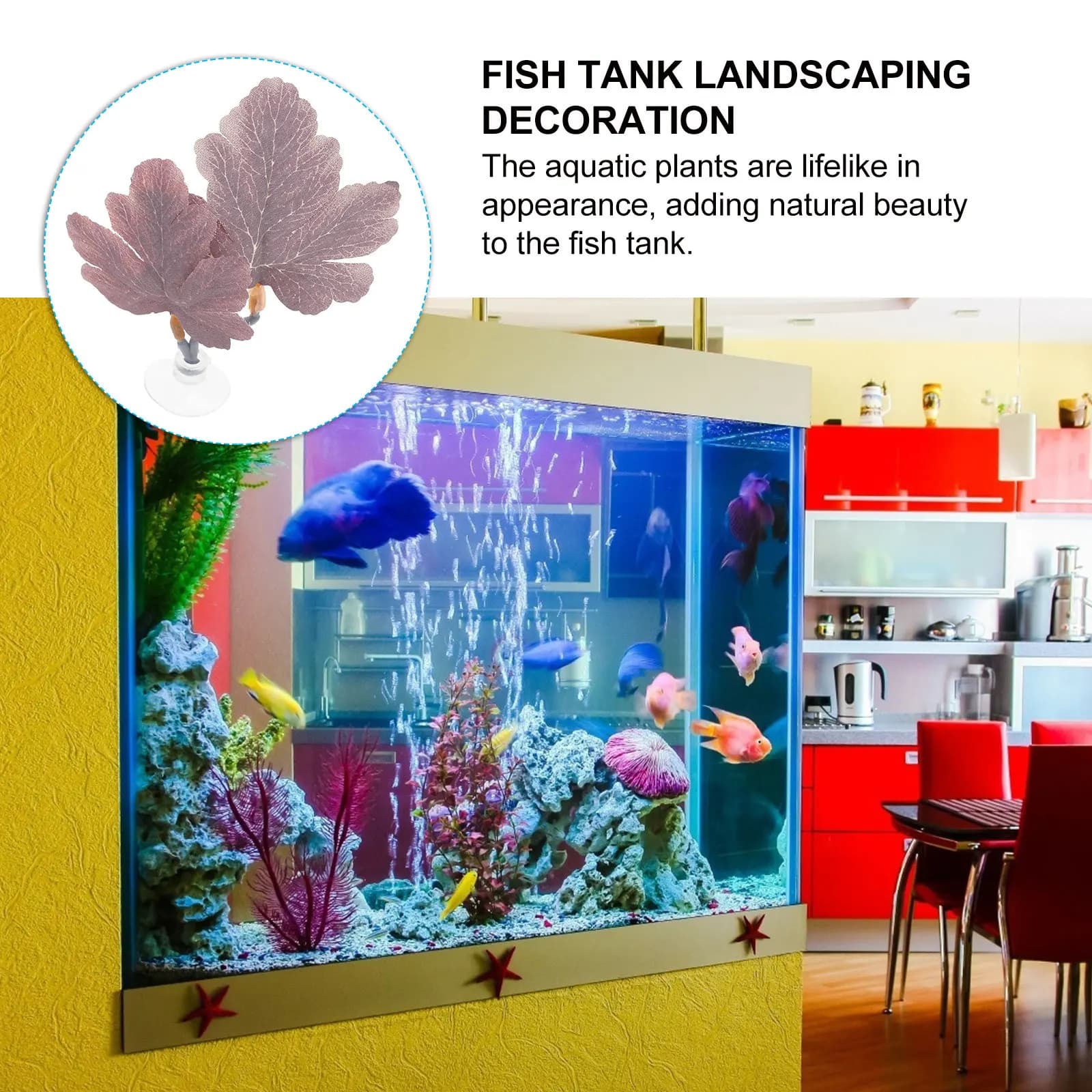 Amaca Realistica per Betta, Letto a Foglia, Piante Artificiali per Acquario, Decorazione per Piccoli Acquari, Habitat per Betta, Punto di Riposo e Riproduzione