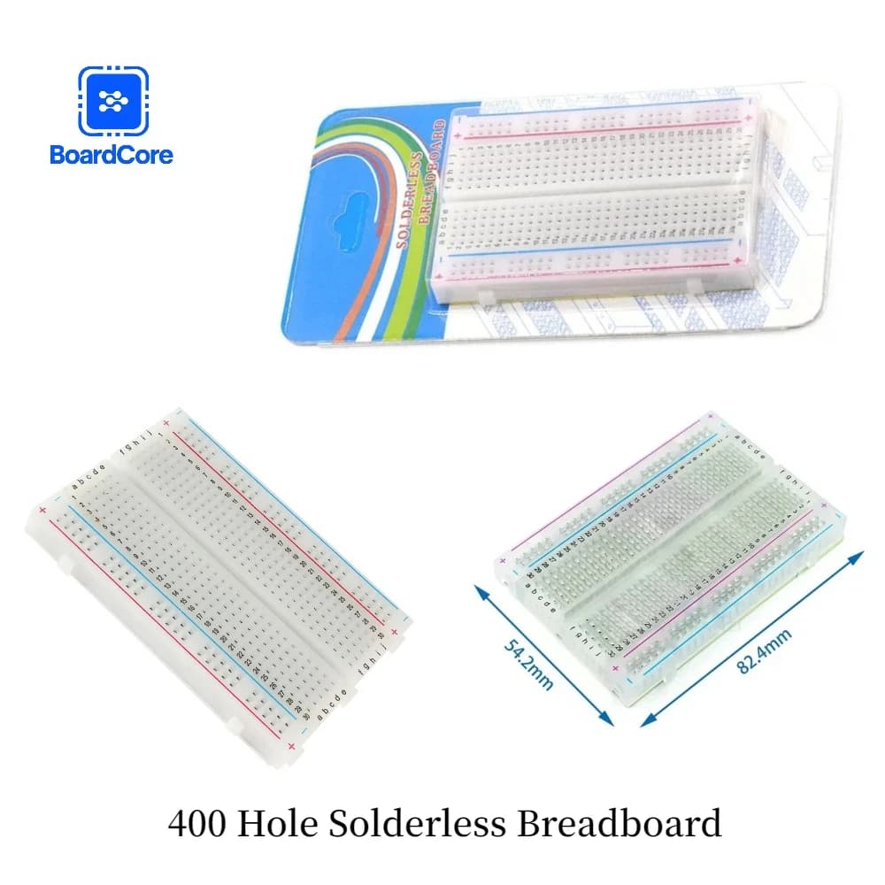 Breadboard Without Welding 400 Transparent White Holes for Arduino Projects Test Card for Generic Circuits 1 Piece