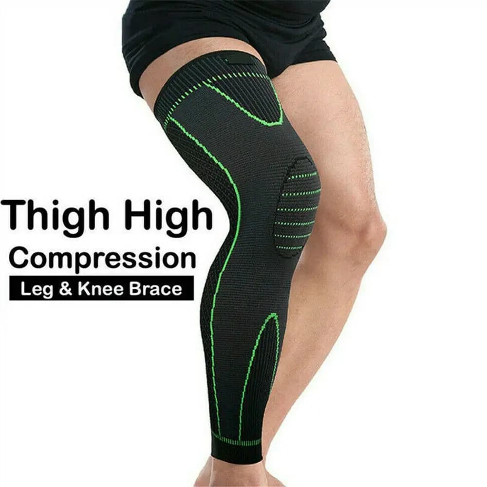 Supporto per ginocchio Tutore Compressione Gambe lunghe e complete Manica Sollievo per l'artrite Corsa Palestra Sport Ginocchiere Protezioni per il supporto del ginocchio delle gambe