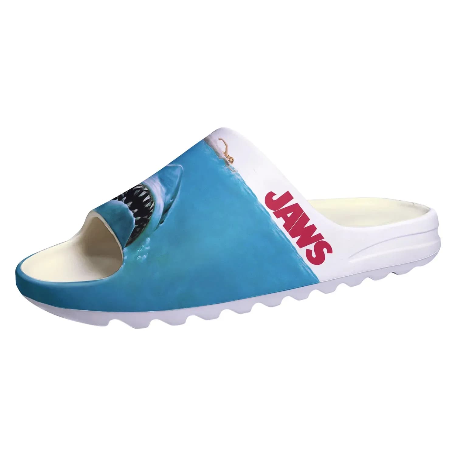 Ciabatte Morbide a Forma di Squalo del Film Jaws, Zoccoli da Casa Personalizzati, Scarpe da Acqua, Sandali Slip-on per Uomo, Donna e Adolescente