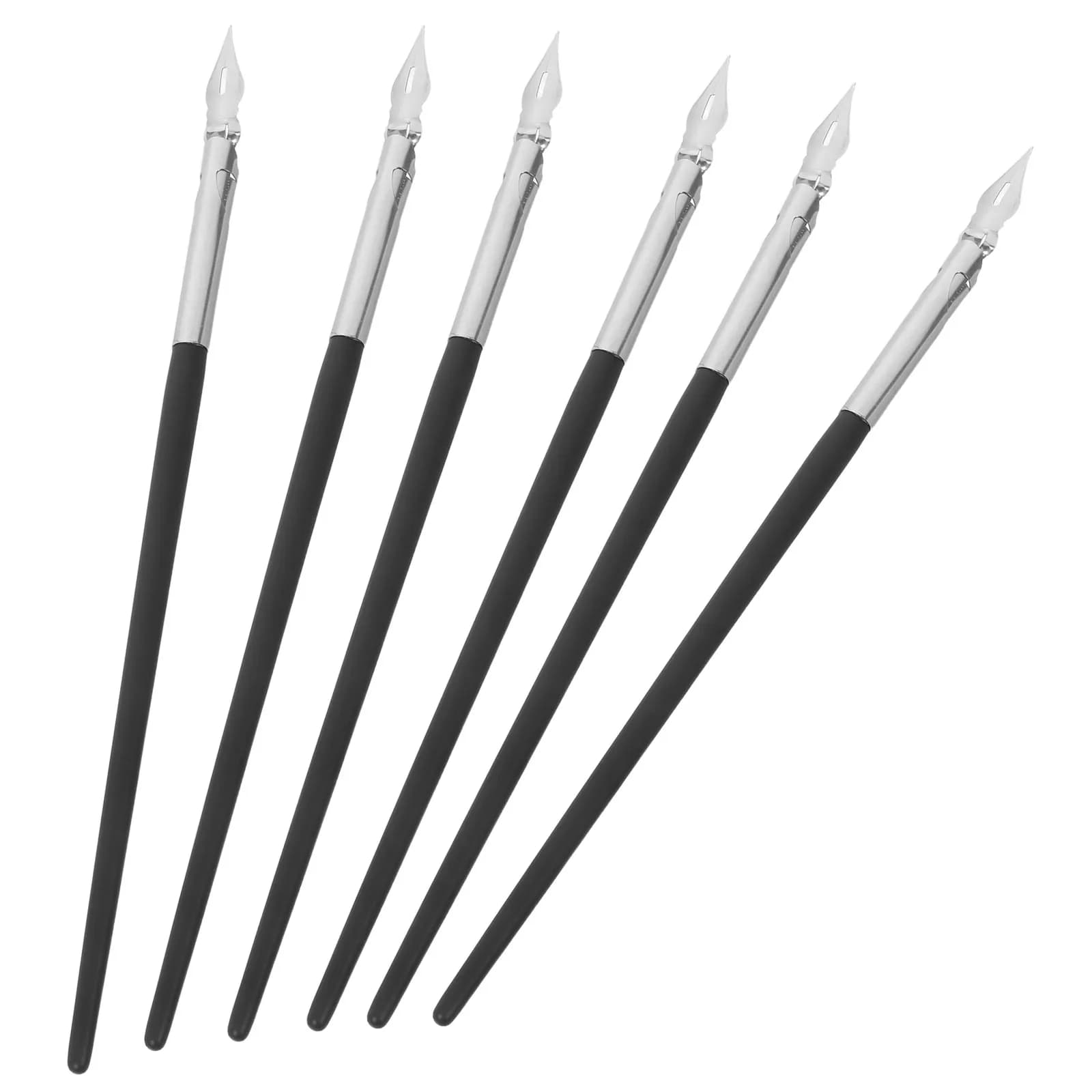 6Pcs Artistic Dip Pen Set Sturdy Quill Style Calligraphy Pens for Comic Drawing Sketching Ink Writing Manga Art Studio Office