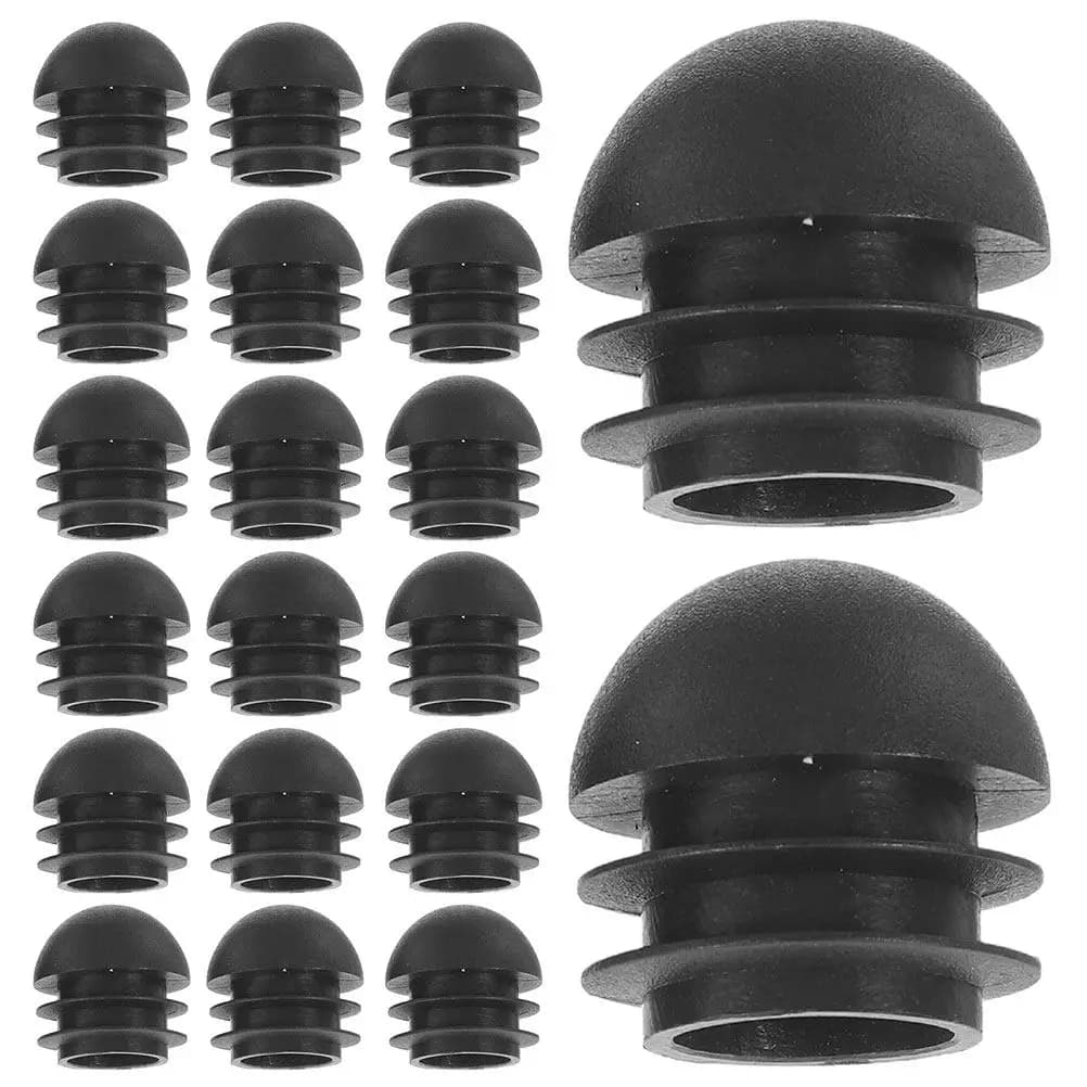 30pcs Spherical Tube Plug 22Mm Round End Cap Bung Plastic Pipe Plug For Chair Leg Glides Furniture Protector Tubing Protection