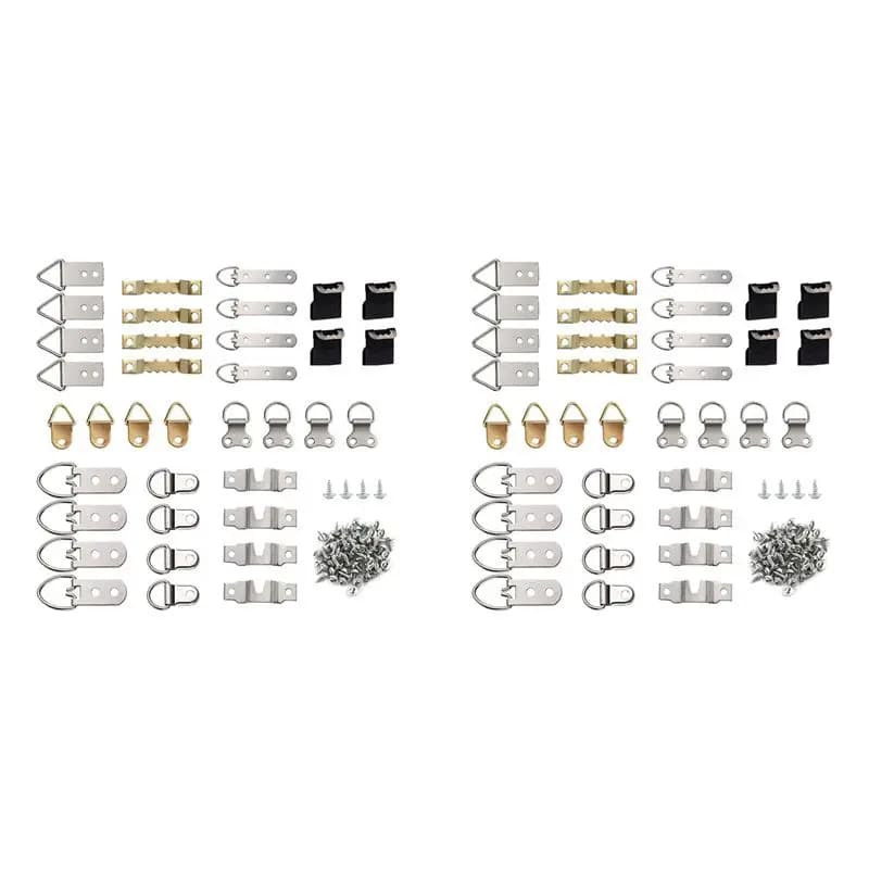 Kit di ganci per appendere quadri e cornici da 192 pezzi, facili da usare, con viti assortite, per ufficio e casa.