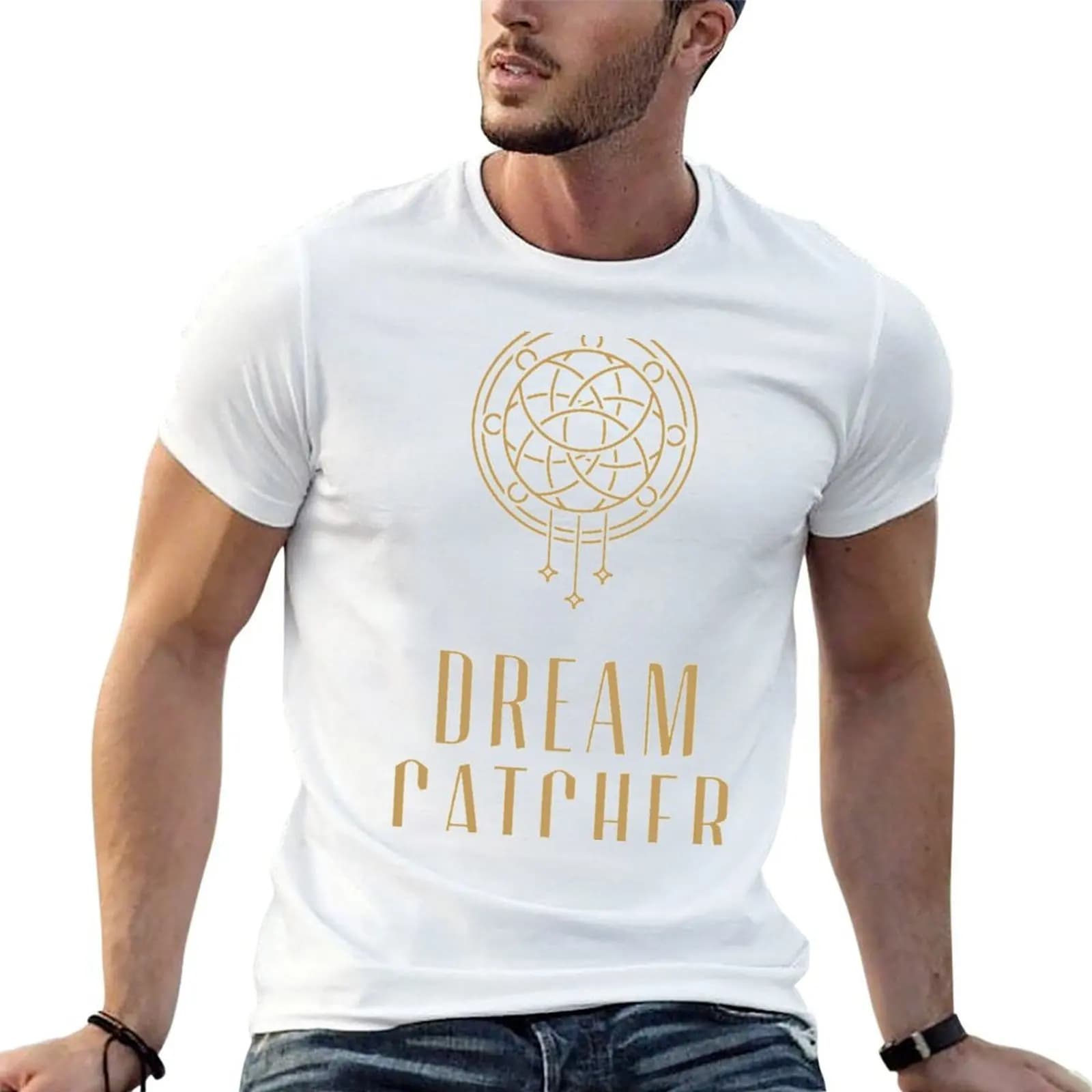 DREAMCATCHER T-Shirt essential t shirt t shirt men 100% cotton luxury brand t shirts for man cotton funny T-shirt