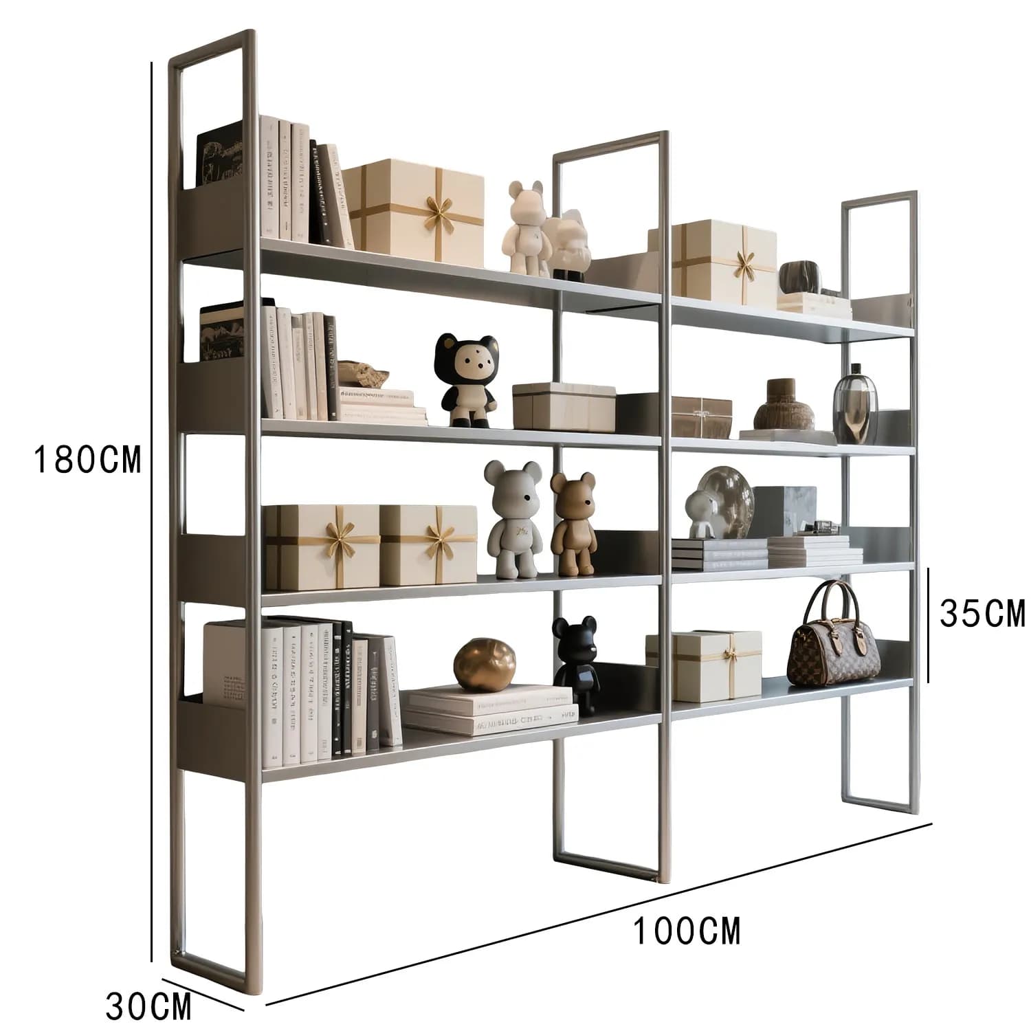 scaffale multistrato in acciaio inossidabile showroom espositore per campioni scarpiera da pavimento espositore negozio di abbigliamento borsa per scarpe