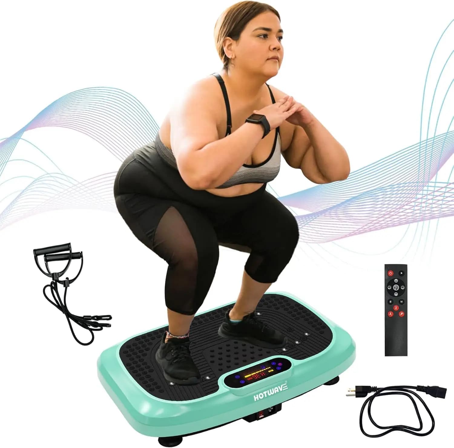 Vibration Plate Exercise Machine for Lymphatic Drainage, Whole Body Shaker for Weight Loss & Muscle Toning, Home Gym Fitness Platform