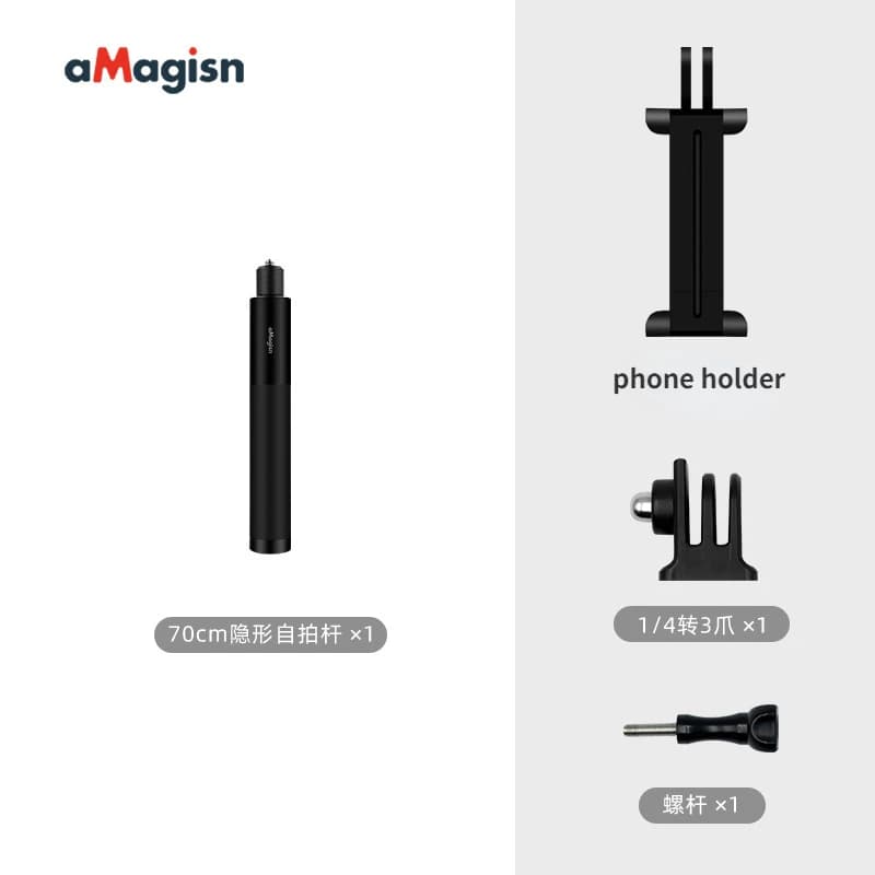 aMagisn 70 centimetri Invisibile Selfie Stick Per Insta360 Panoramica GoPro Action Camera Per DJI Osmo Accessori Selfie Stick Pole