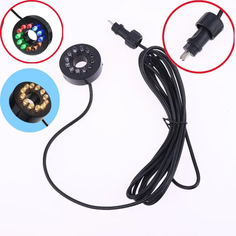 Anello luminoso subacqueo fai-da-te a 12 LED per pompe, lampada fontana sommergibile per laghetto da giardino 12V, accessorio artigianale impermeabile