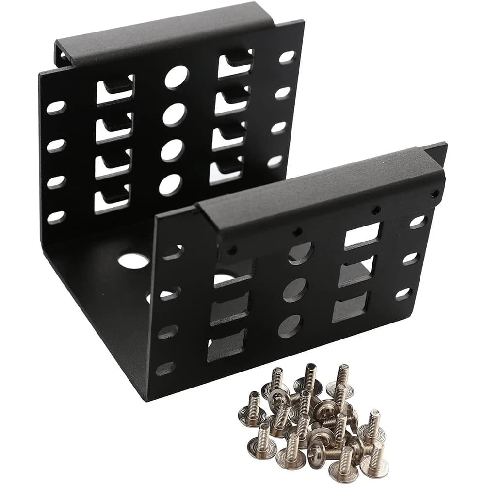 Kit di montaggio in alluminio per alloggiamento unità interno da 2,5" HDD SSD a 3,5" a 4 adattatori per disco rigido Vassoio per disco rigido Caddy Bay
