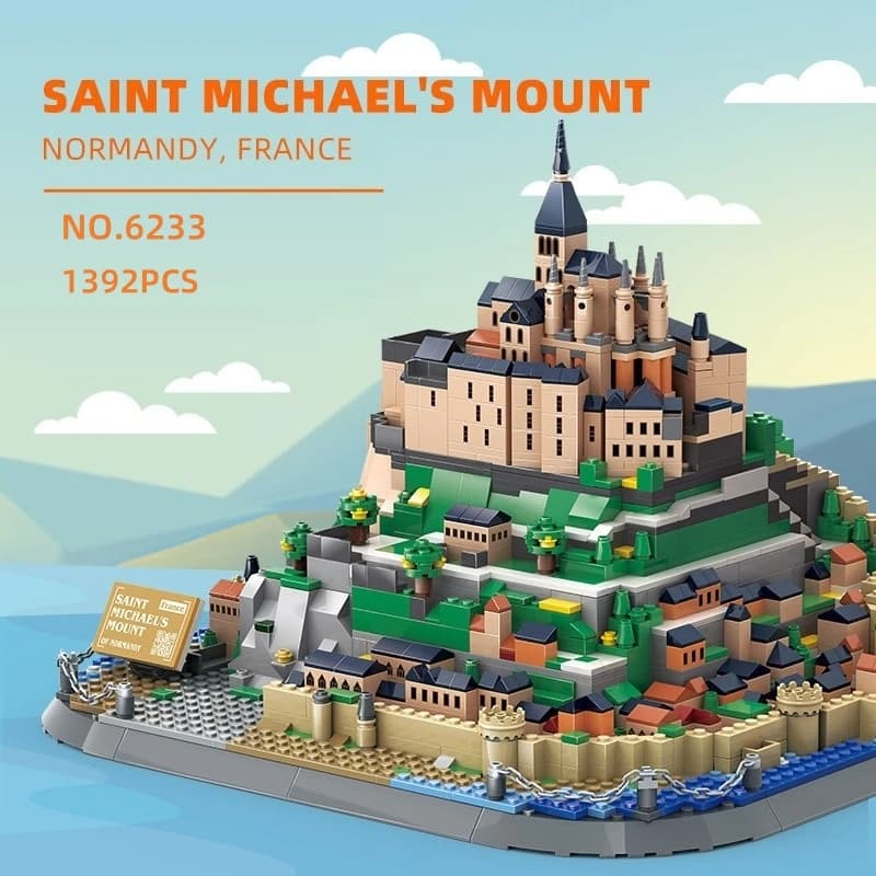1392 pz Saint Michael's Mount Building Block Da Collezione Modello di Costruzione Piccole Particelle di Montaggio Modello Wange Giocattoli di Montaggio