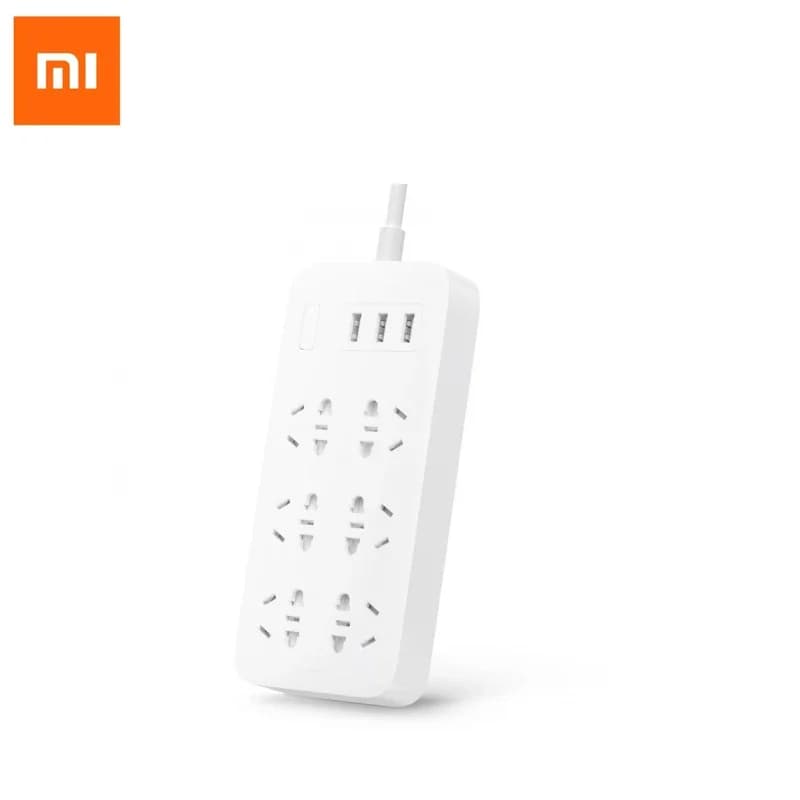 Original XiaoMi Quick Charging 3 USB with 6 ports Power Adapter with concealed 1.8 M indicator light