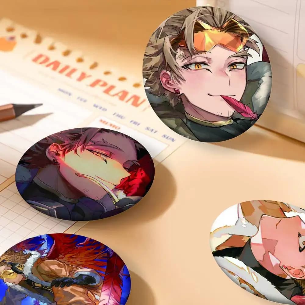 1PC Anime Takami Keigo Distintivi Rotondi Distintivo Laser Spilla Vestiti Zaino Accessori Risvolto