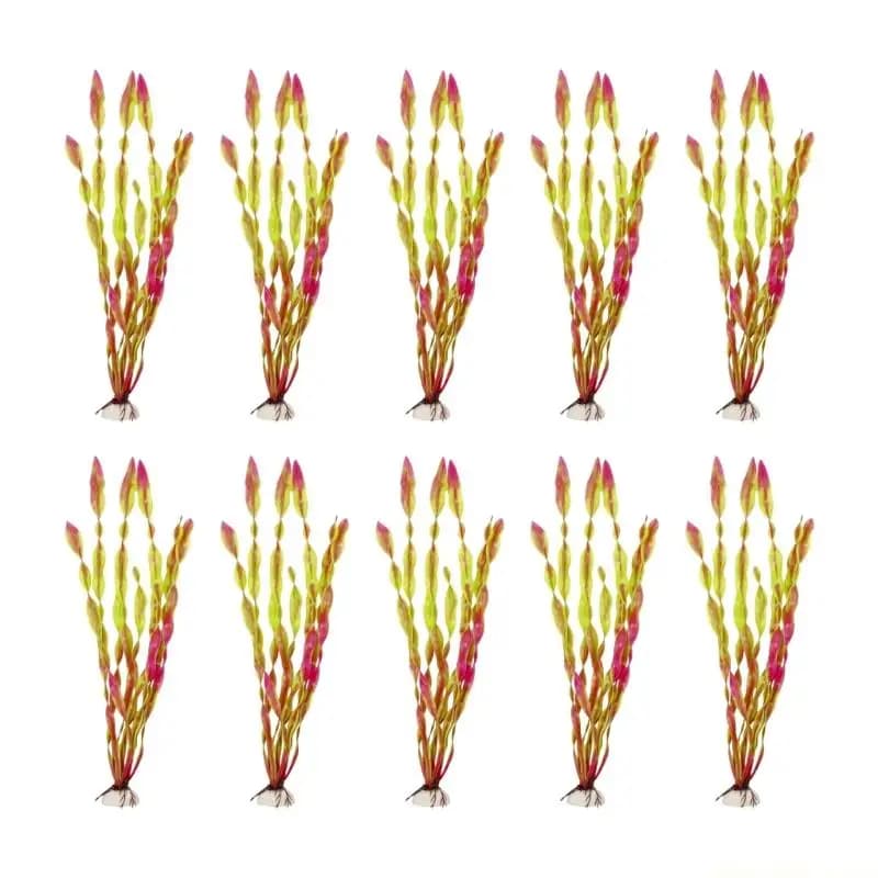 QX2E 10 Pezzi Spirali Pianta Acquatica Erba Acquatica Artificiale per Acquari Decorazioni Paesaggistiche
