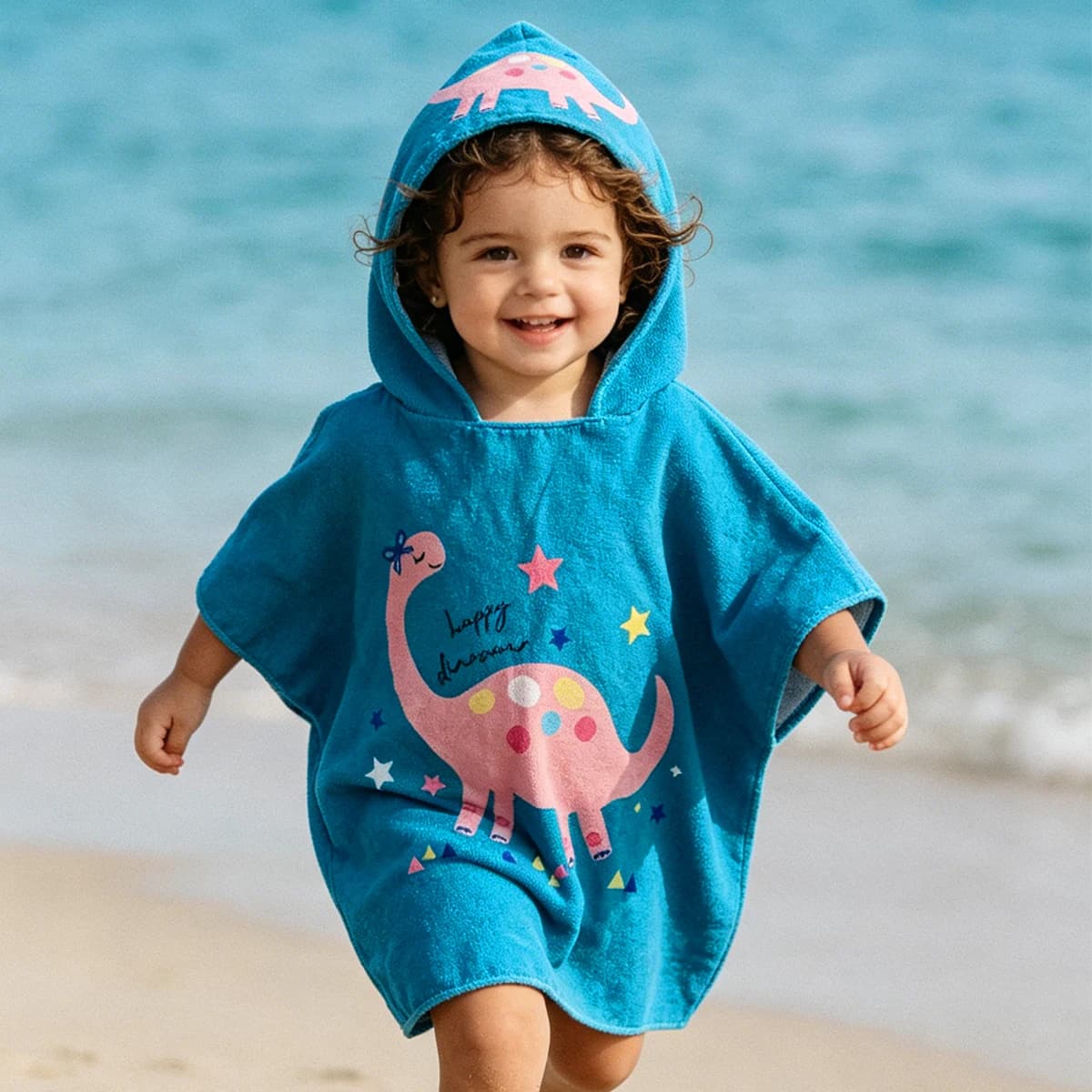 Happyflute Cartoon Baby Bath Towels Soft Newborn Hooded Towel Blanket Toddler Bathrobe Warm Sleeping Swaddle Wrap for Boys Girls