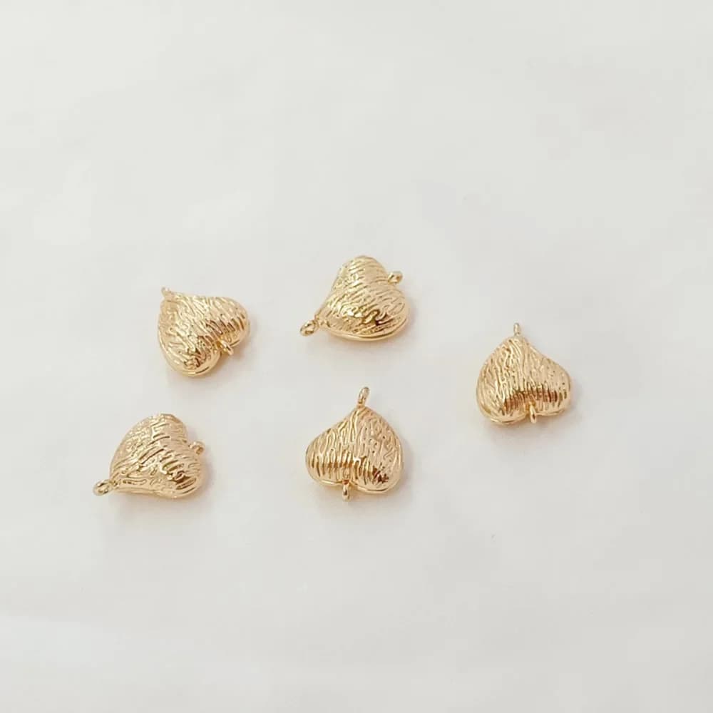 Chiusura Magnetica a Cuore Spazzolato Placcata in Oro 14K, Chiusura a Forma di Cuore per Braccialetti e Collane Fai-da-Te