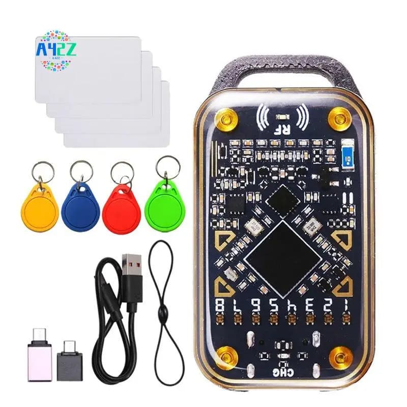 A42Z-Chameleon Ultra RFID Lettore di chip intelligente Emulatore di smart card Duplicatore NFC ID IC Card Decode + Portachiavi/carta 4XUID