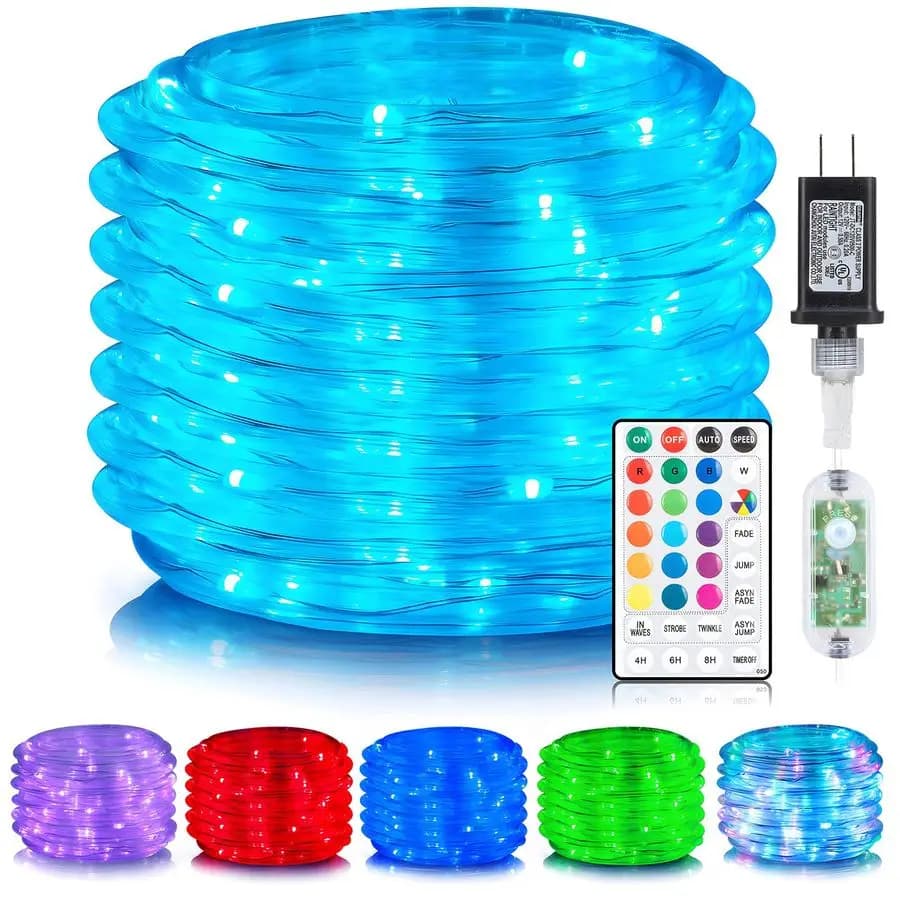 Luci a Corda LED da 20m (66ft) per Esterni, Impermeabili, 16 Colori Cangianti, con Telecomando, Luci Fatate Scintillanti per Interni
