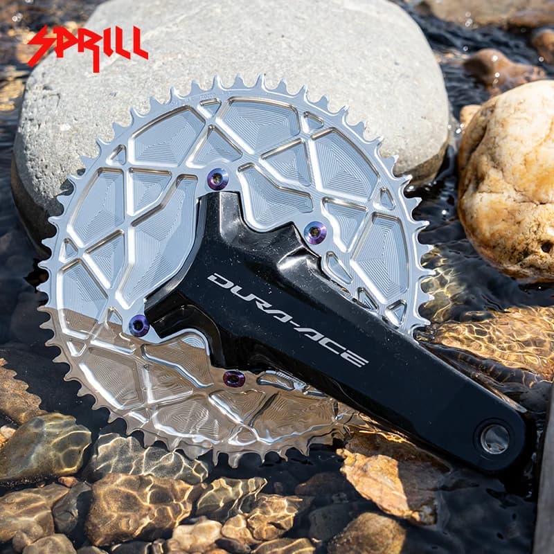 66T Nuovo Design PER TT TRIATHLON Aero Per Shimano Dura-ace R9200 ULTEGRA R8100 Manovelle Corona 110mmBCD 66T 56T 58T 110bcd