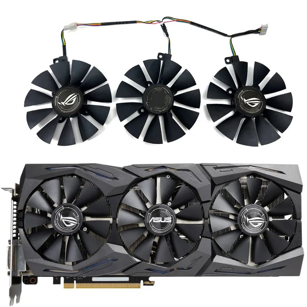 1SET 6PIN ROG-STRIX-GTX1070-O8G-GAMING Ventola GPU, Per ASUS ROG-STRIX-GTX 1080、1080TI、1070TI、1070、1060 GAMING Ventola di raffreddamento della scheda video