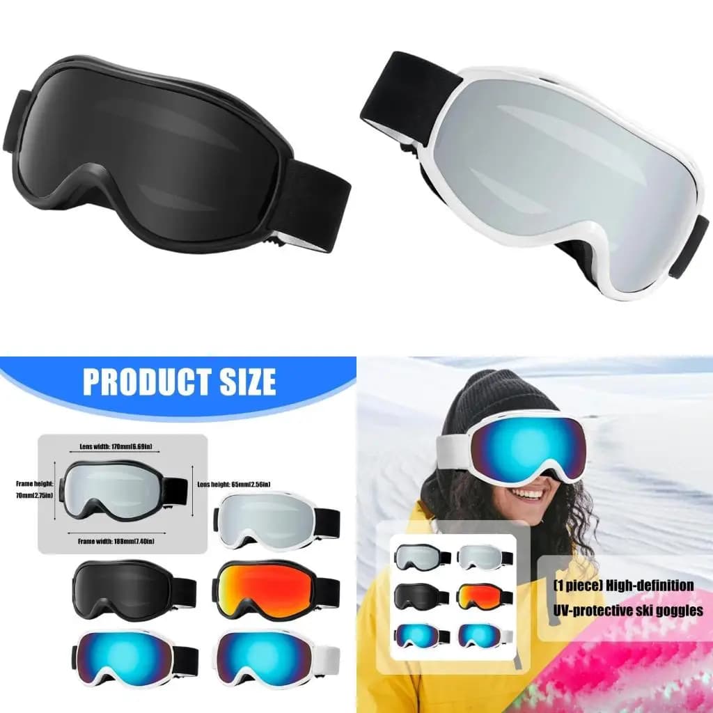 Maschere da snowboard a doppio strato Maschere da sci antiappannamento per vista ampia per uomo Donna Sport Ciclismo Sci