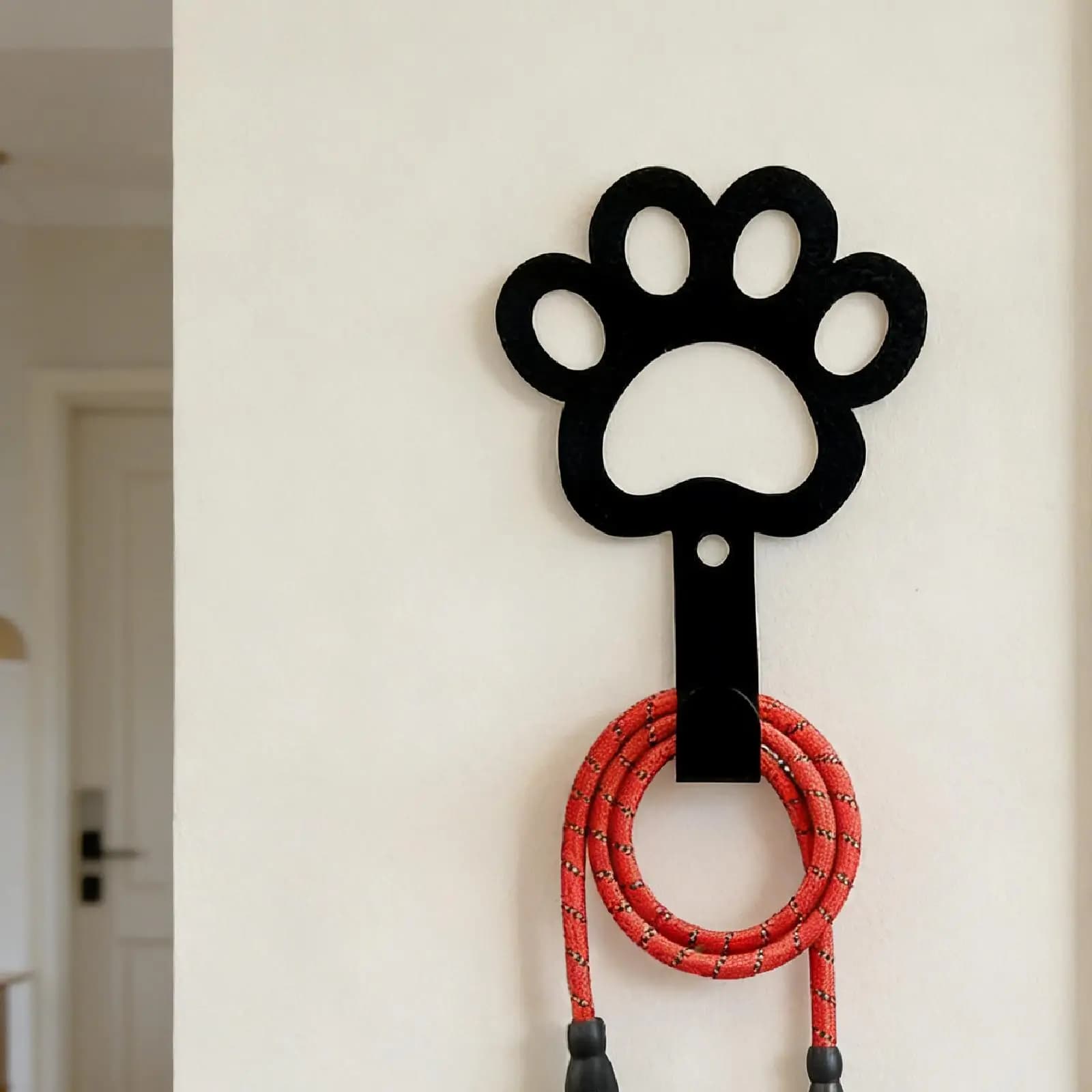 Gancio da Parete per Guinzaglio per Cani, Regalo a Tema Animali Domestici, Porta Accessori per Animali, Carino, Supporto da Parete a Forma di Zampa di Cane per Casa