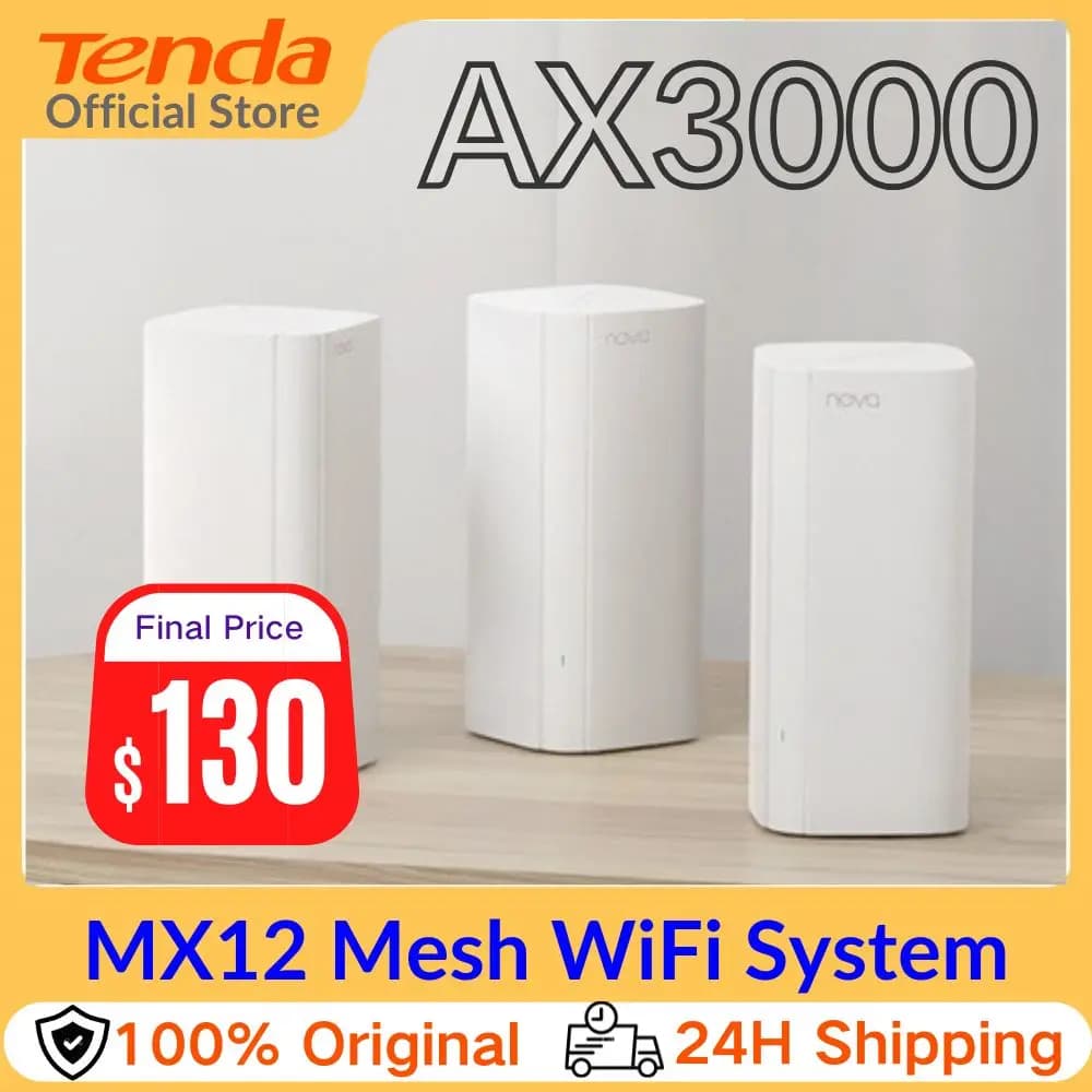 AX3000 WI-FI 6 Mesh router wifi Tenda EX/MX12 WIFI6 Mesh System Router 2.4G 5Ghz 3000mbps Full Gigabit Mesh Ripetitore di segnale Wifi