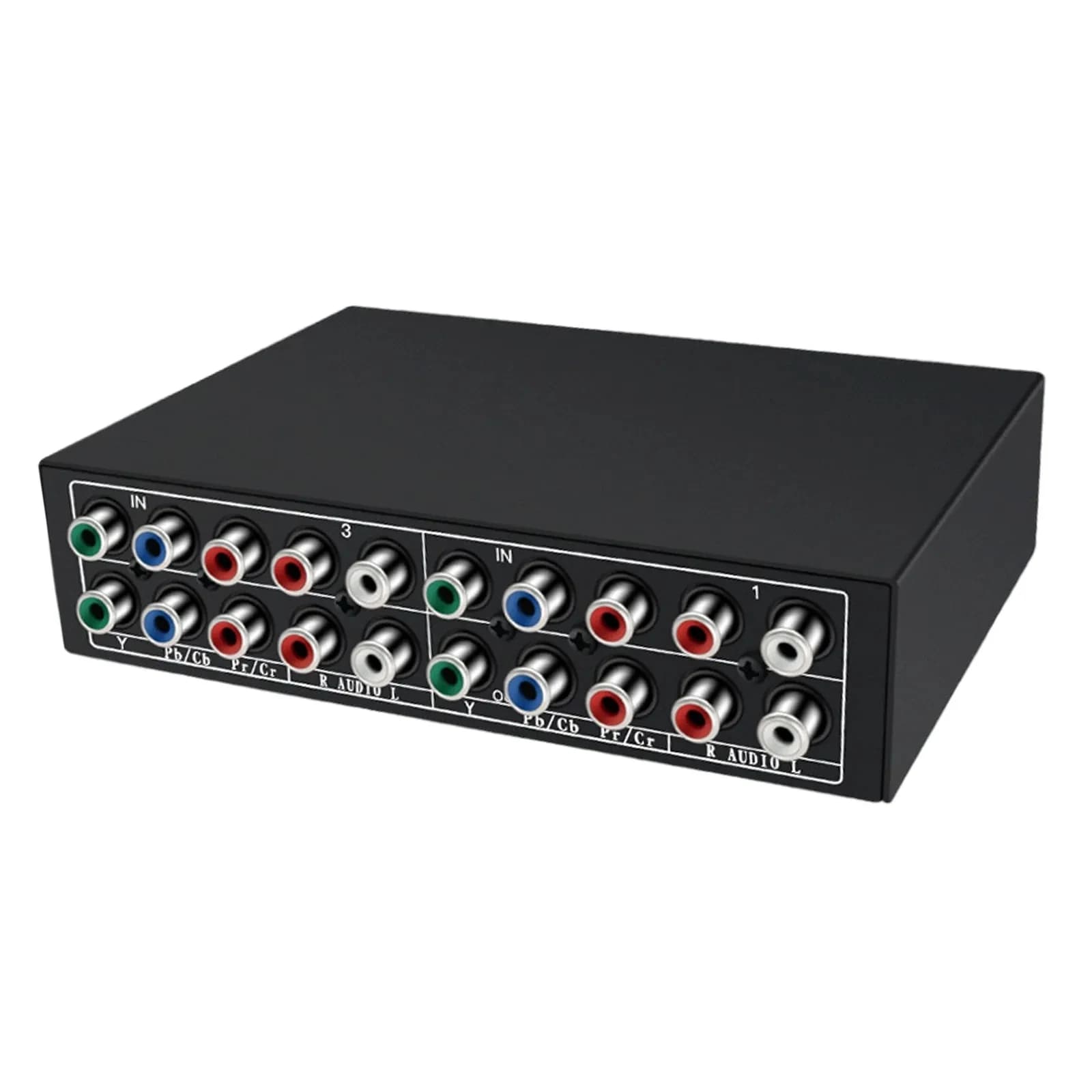 3x1 RGB component Switch selector Video Audio Switch 5 RCA 3 vie Ypbpr RGB Component AV Switch Box per Wii PS2/3 Xbox DVD Player