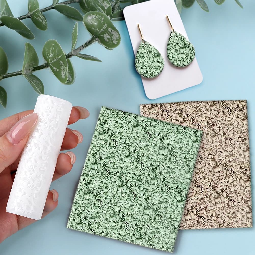 Rullo per Texture in Argilla Polimerica con Motivo a Spirale 3D per Creazione di Gioielli Fai-da-Te, Orecchini, Forniture per Ceramica, Rullo Riutilizzabile