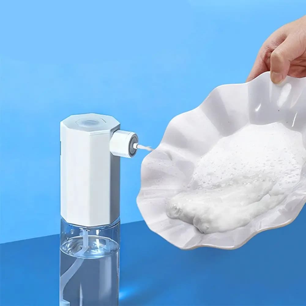 Dispenser automatico di sapone schiumogeno Dispenser manuale in schiuma ricaricabile da 300 ml Dispenser di schiuma elettrico per artefatto schiumogeno ricaricabile