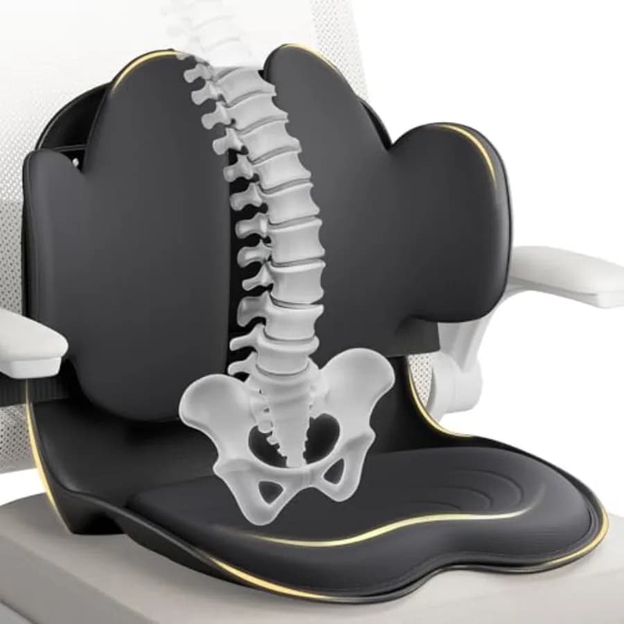 Cuscino Ergonomico CabSupport M3 con Supporto Lombare Dinamico e Allineamento della Colonna Vertebrale per Casa, Ufficio, Auto, Gaming, Tessuto Traspirante