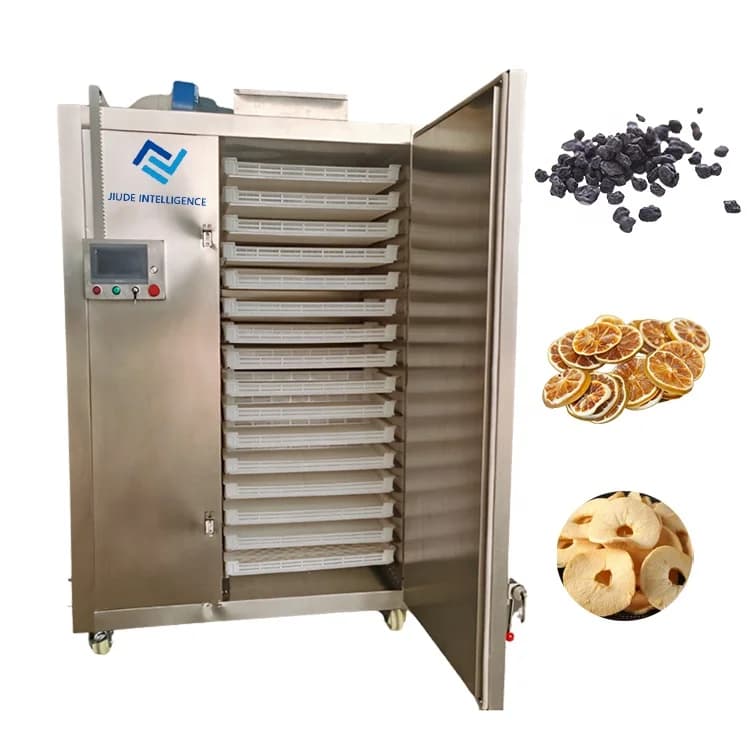 Essiccatore Industriale ad Aria Calda per Alimenti 100KG-300KG con Controllo PLC, Macchina per Essiccare Frutta e Verdura