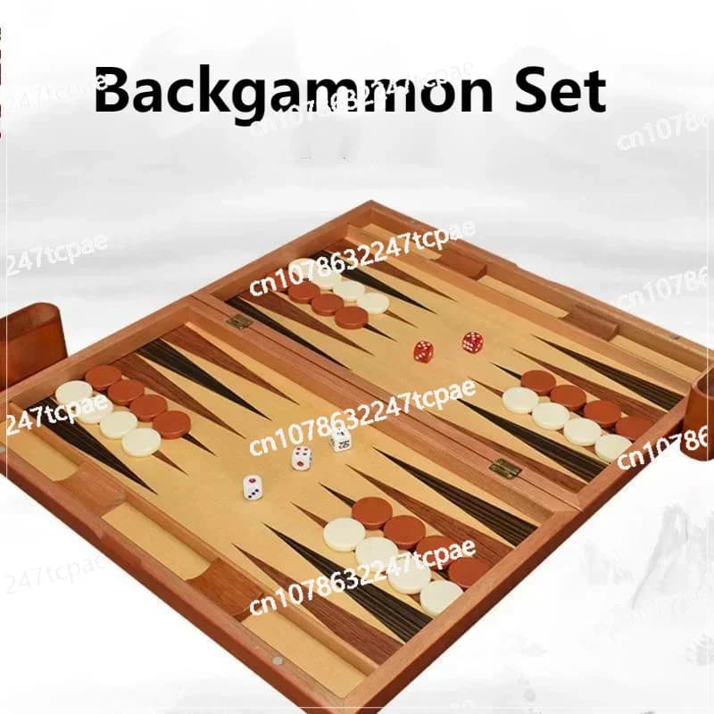 Set Backgammon Backgammon da 19 pollici Gioco da tavolo Baccarat in legno per l'intrattenimento sul tavolo