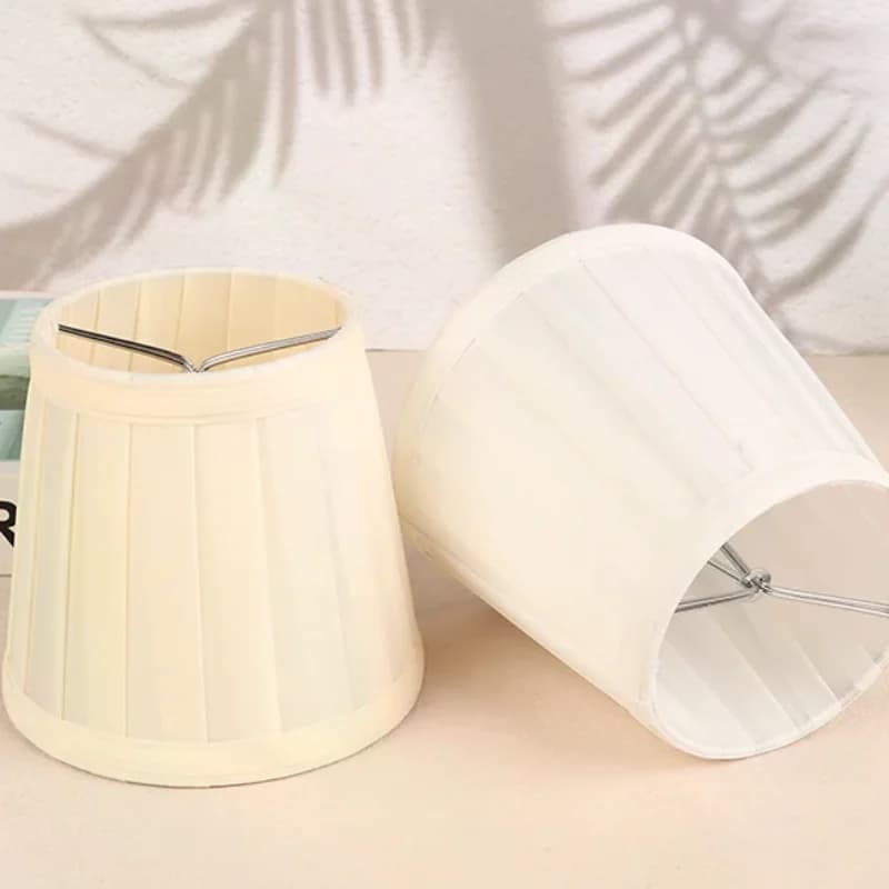 Paralume in tessuto per lampadario moderno da 12 cm, con clip, mini paralume da parete, copertura per lampada da terra per hotel e camera da letto