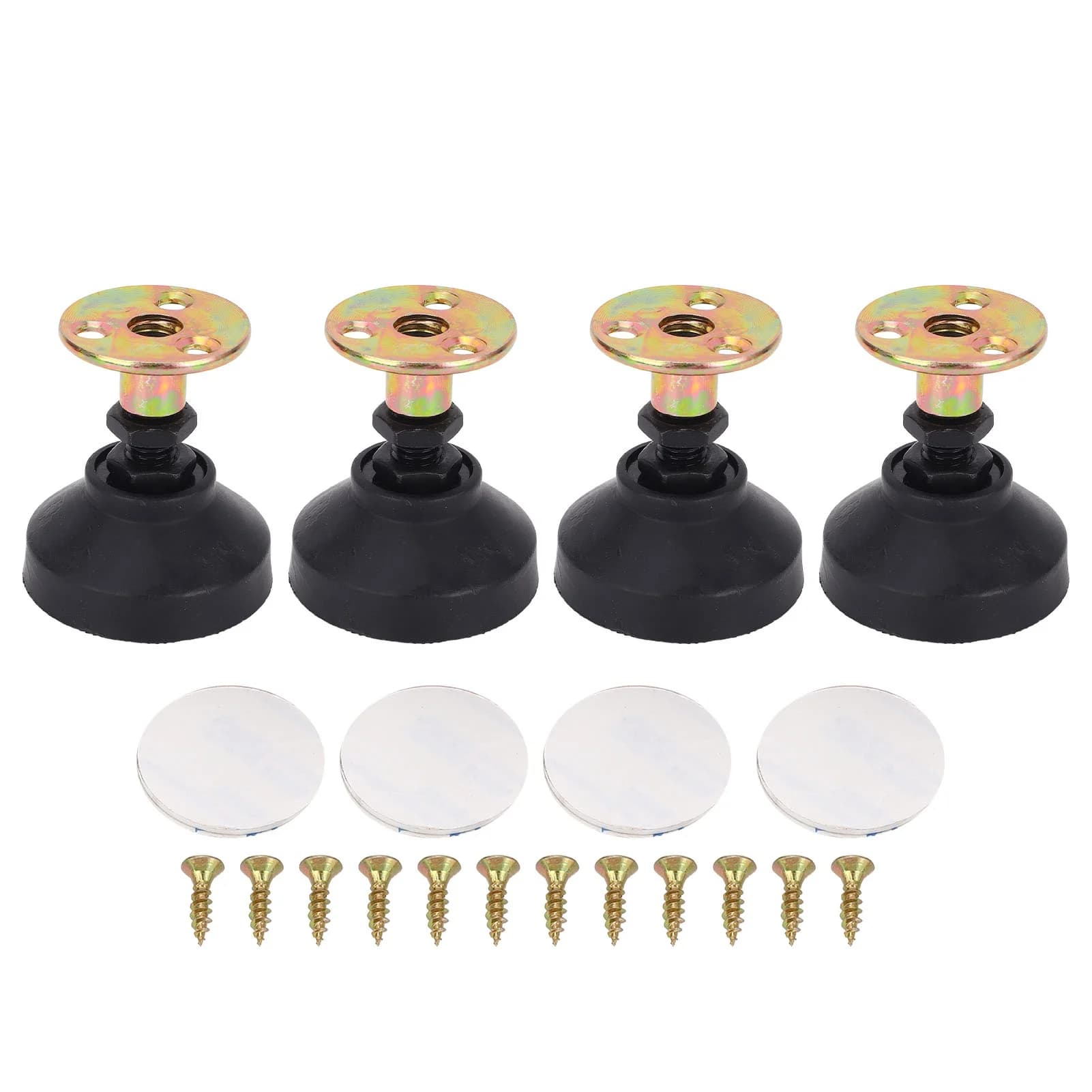 4 Pcs Adjustable Furniture Riser 400kg Load Bearing Non Slip Reduce Noise Furniture Support Legs Leveler