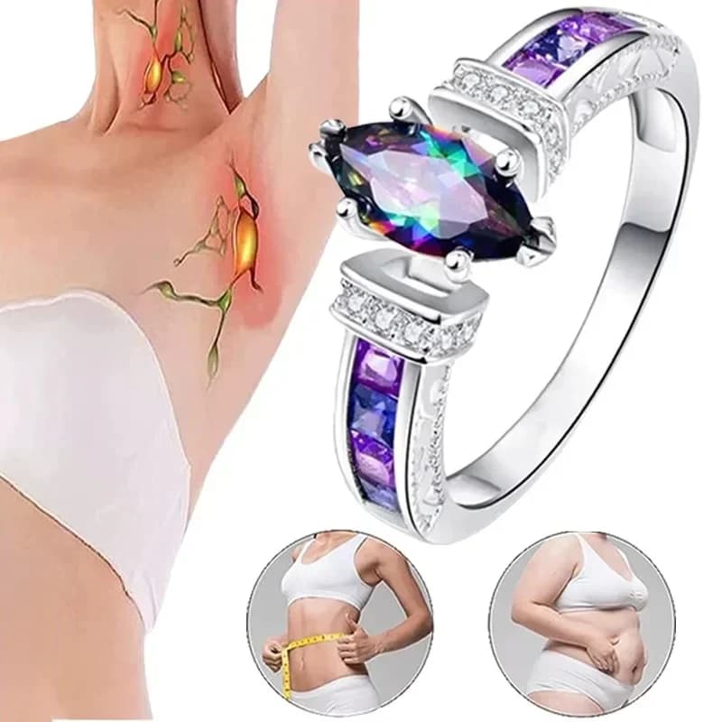 Donne Torina cristallo quarzo Ionix terapia Ionix cristallo di quarzo per la perdita di peso linfodrenaggio magnetoterapia anelli