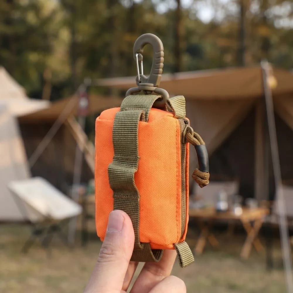 Small Men Sports Coin Purse Mountaineering Buckle Wear-Resistant Key Organizer Pouch Leisure Hanging Pouch Card Holder Climbing